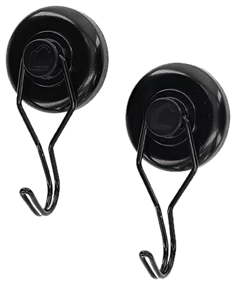 Lockdown Magnetic Hook 2-Pack, Black - 1215354