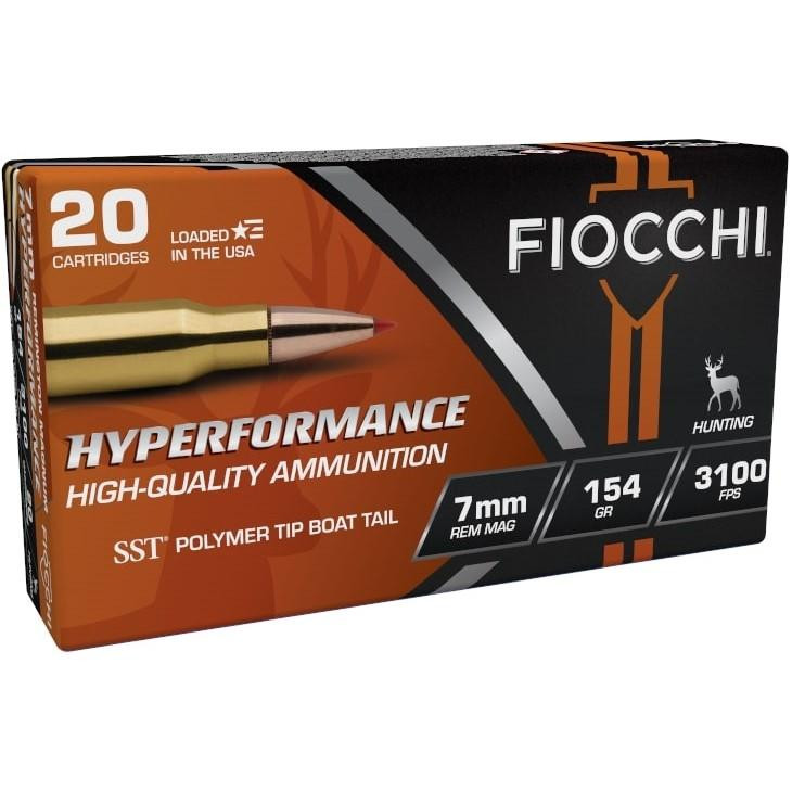 Fiocchi Hyperformance 7mm Rem Mag 154gr SST Rifle Ammunition, 20rd - FIO 7RMHSA