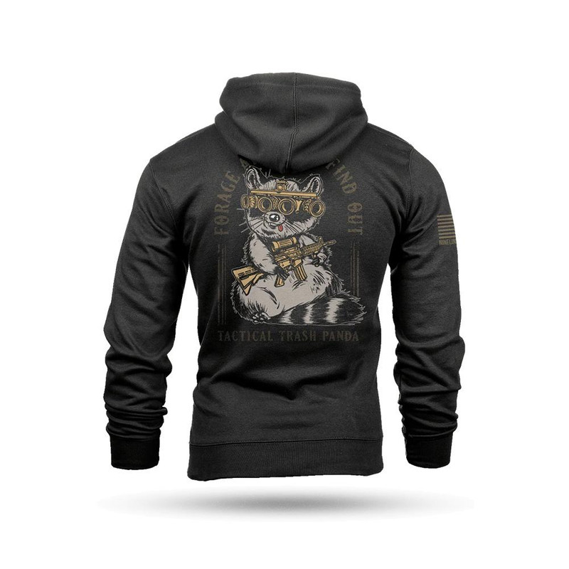 Nine Line Apparel Tactical Trash Panda Hooded Sweatshirt Black - TTPANDA-DT6100-BLACK-XL