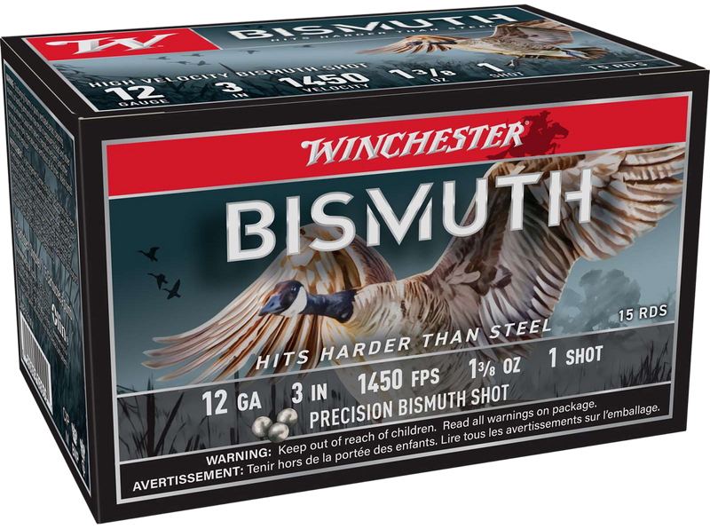Winchester Bismuth 12 Gauge 3" 1-3/8oz #1 Shot 15 Round Box - SWB1231XV