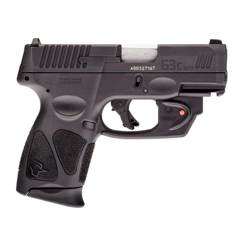 Taurus G3C 9mm 3.2" 12+1 Semi-Auto Pistol, Matte Black with Viridian Laser - 1-G3C931VL