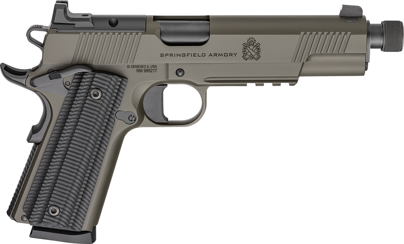 Springfield 1911 Operator AOS .45 ACP 5.75" 8+1 Pistol, Olive Drab Green Cerakote - POT9230GAOS