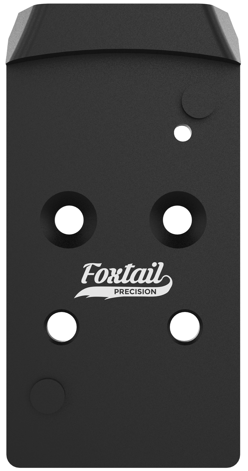 Foxtail Precision Rear Sight Dovetail Optic Adapter Plate for CZ P10, Black Anodized - 100017