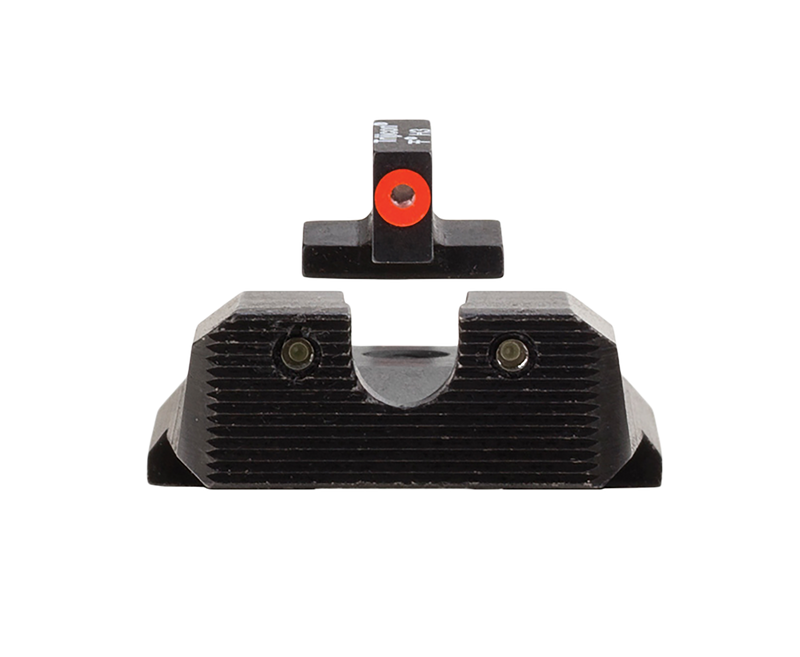 Trijicon HD XR Night Sight Set, Green Tritium with Orange Front Outline - 600851