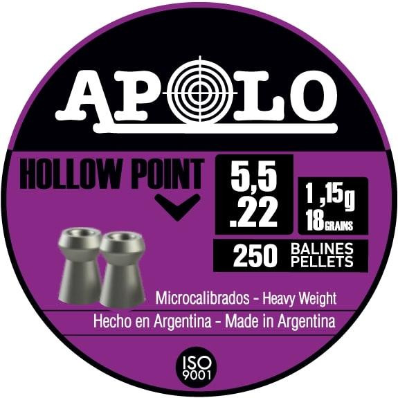 Hatsan Apolo Hollow Point Air Rifle Pellets .22 Cal 18 gr 250/ct - E19701