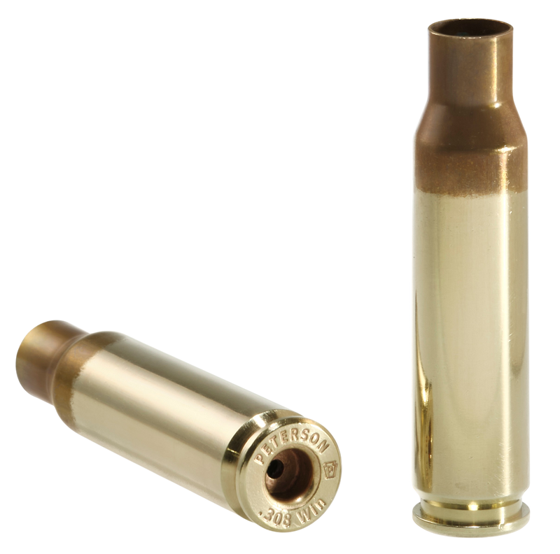 Peterson Cartridge 308 Win Unprimed Brass Cases, 50 Per Box - 40017-R