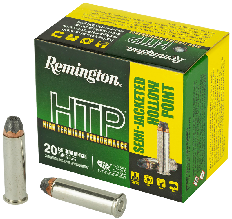 Remington HTP 357 Mag 158gr Semi Jacketed Hollow Point Handgun Ammunition, 20 Round Box - 22231