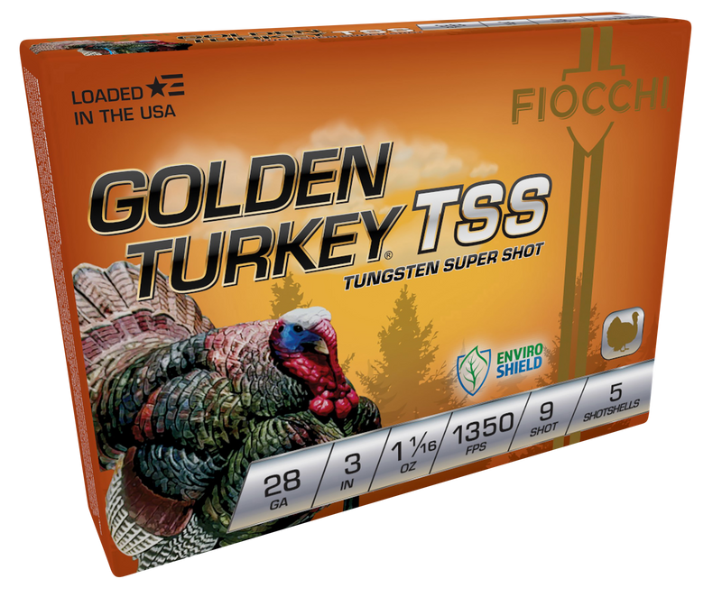 Fiocchi Golden Turkey TSS 28 Gauge 3" 1 1/16oz #9 Shot 5 Round Box - 283TSS9