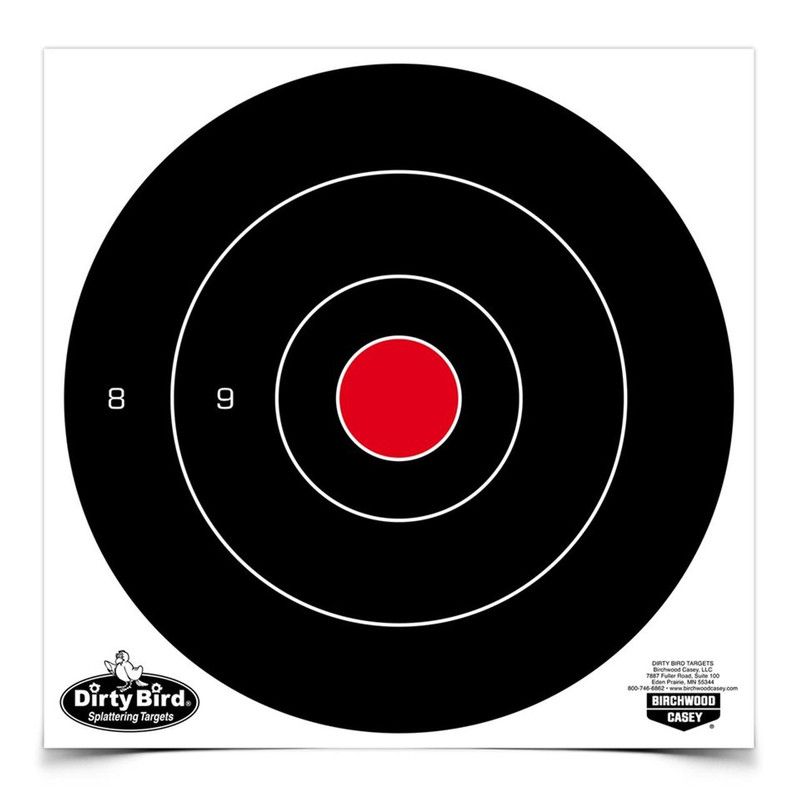 Birchwood Casey Dirty Bird 8" Bull's-Eye Target 200 Sheet - BC 35871