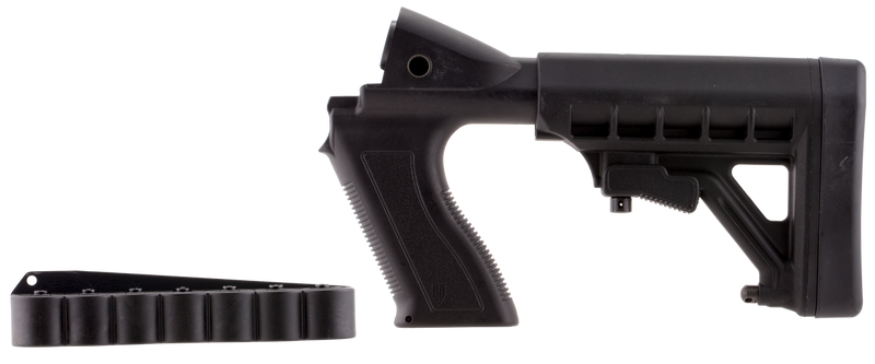 Archangel AA50088 Tactical Pistol Grip Stock, Black Synthetic 6-Position Collapsible with Shell Holder for Mossberg 500/590/Maverick 88 - AA50088
