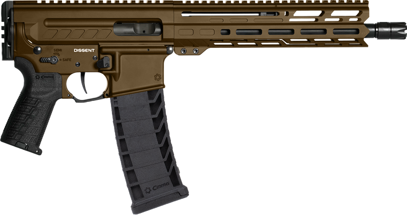 CMMG Dissent MK4 9mm Luger 10.5" 33+1 Pistol, Midnight Bronze - 94A8041MB