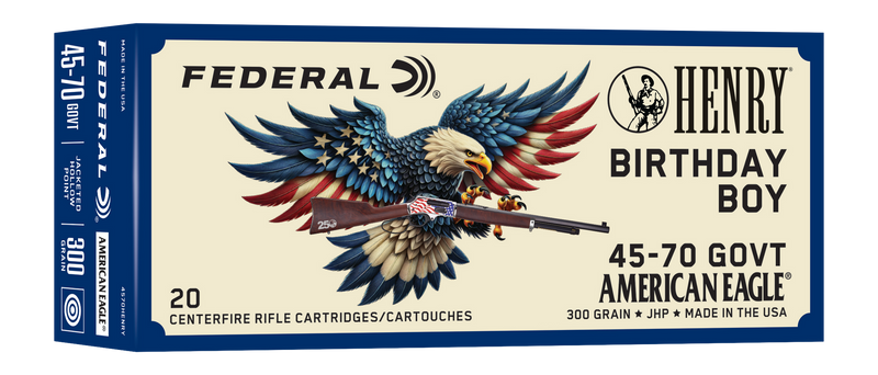 Federal Henry 250th Anniversary .45-70 Govt 300gr JSP Rifle Ammunition 20rd - 4570HENRY