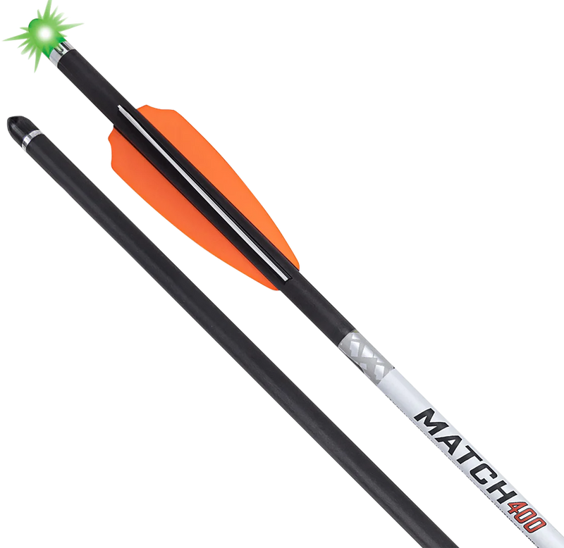 TenPoint Match 400 Alpha Blaze Carbon Arrows 20" Green 3-Pack - HEA7693