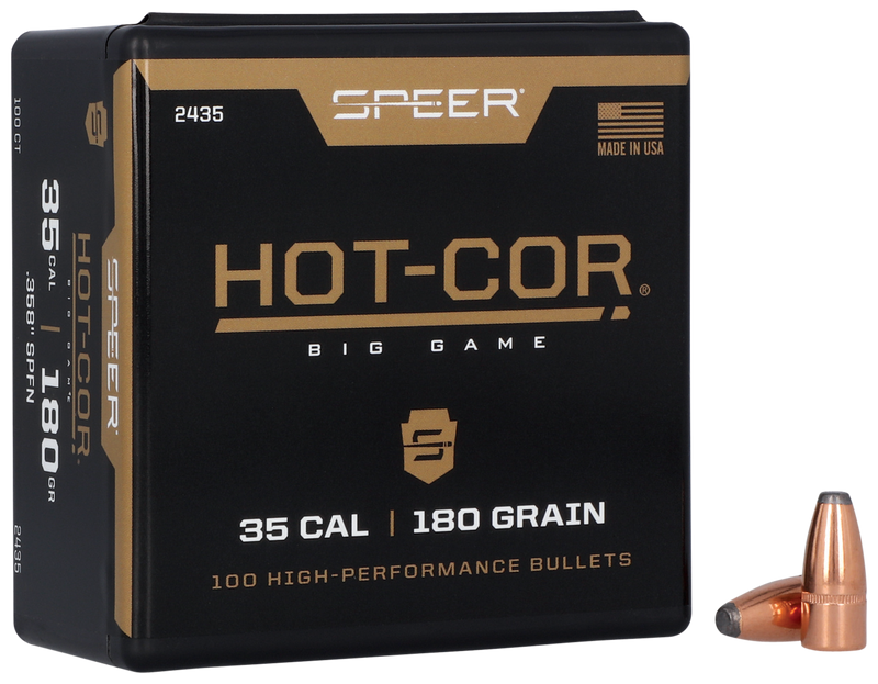 Speer Hot-Cor .35 Cal 180gr Spitzer Soft Point Rifle Bullets - 2435