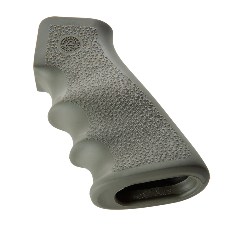 Hogue OverMolded AR-15/M16 Rubber Grip with Finger Grooves, Olive Drab Green - 15001