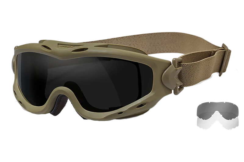 Wiley X Spear Goggles Smoke Gray Lens Tan Frame - SP29T