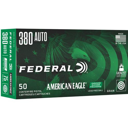 Federal American Eagle IRT Lead Free .380 Auto 70gr Handgun Ammunition 50rd - AE380LF1