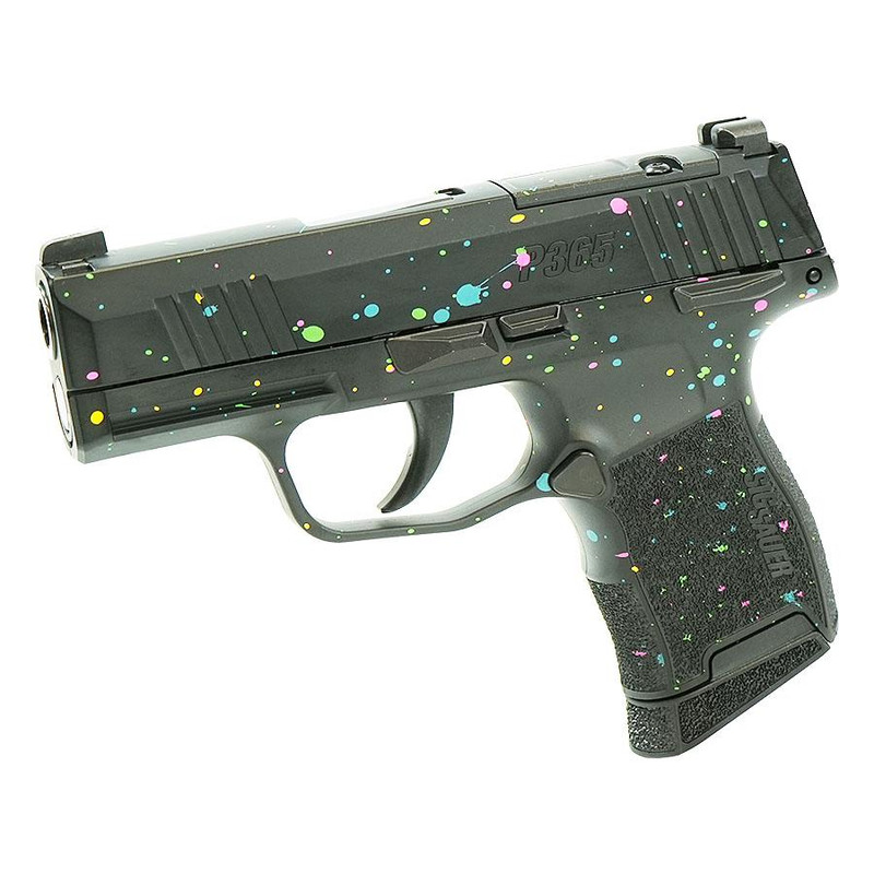 Sig Sauer P365 9mm 3.1" 10rd Handgun, Multi-Color Paint Splatter - 365-9-BXR3P-MS