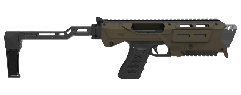 Meta Tactical MX-1 Glock Conversion Kit with Stabilizer, OD Green - MX1-PS-GR