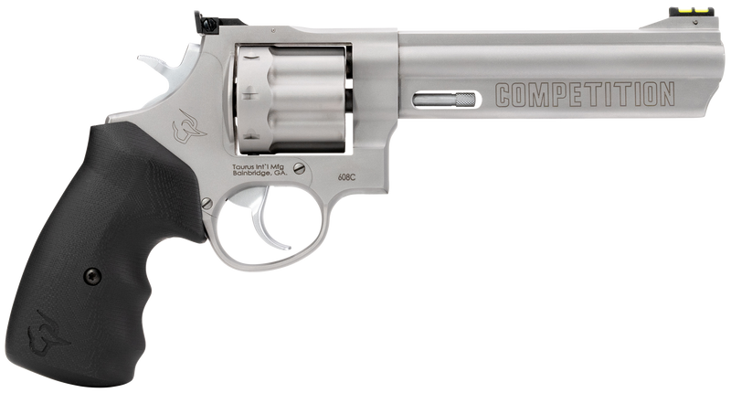 Taurus 608 Competition 357 Magnum 6" 8rd Revolver, Stainless/Black - 2-608069CMP