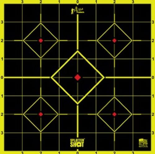 Pro-Shot SplatterShot Sight-In 8" Self-Adhesive Paper Targets Black/Green 6 Pack - 8SIGREEN6PK