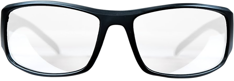 M&P Accessories Thunderbolt Shooting Glasses Full Size Clear Mirror Black - 110168