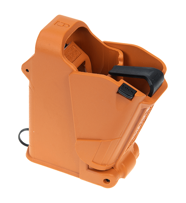 Maglula UpLULA Universal Pistol Loader/Unloader 9mm-45 ACP, Orange Brown - UP60BO