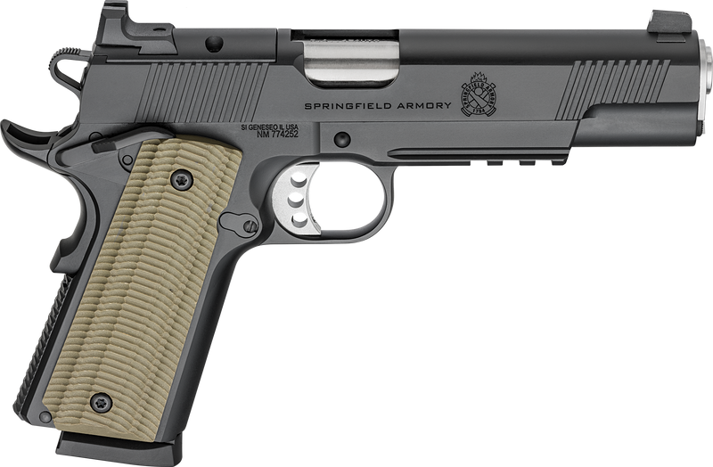 Springfield 1911 Operator AOS .45 ACP 8+1rd 5" Semi-Auto Pistol, Black Cerakote - PO9230AOS