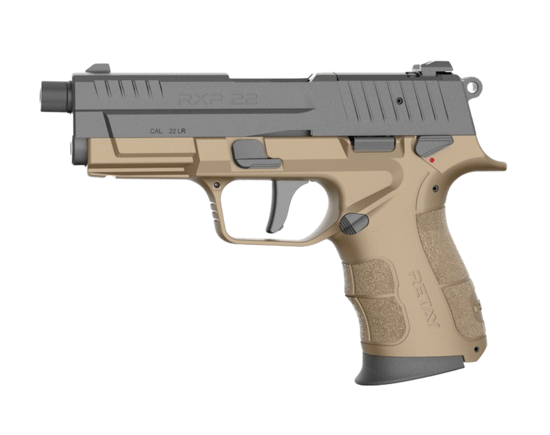 Retay RXP22 .22 LR 4" 13+1 Handgun, Flat Dark Earth/Black - RXP22FDEBLKS13TH
