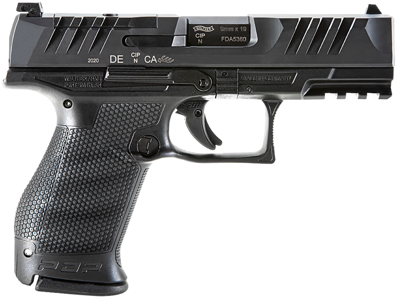 Walther PDP Compact 9mm 4" 15rd Pistol, Black - 2851229