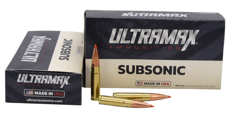 Ultramax 300 Blackout 208gr Tipped Boat Tail Ammo, Brass - ULT-300BLK-1-N