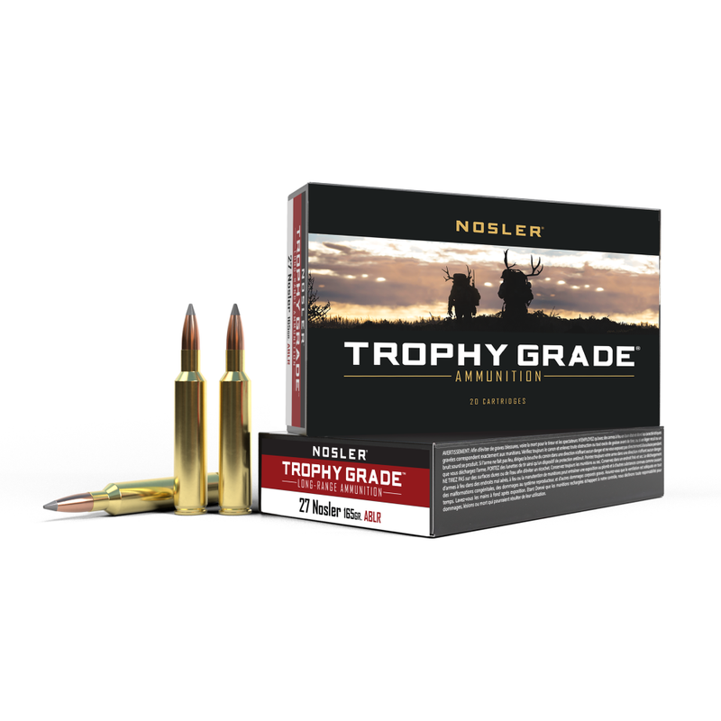 Nosler Trophy Grade 27 Nosler 165gr AccuBond Long Range Rifle Ammunition - NOS 61237