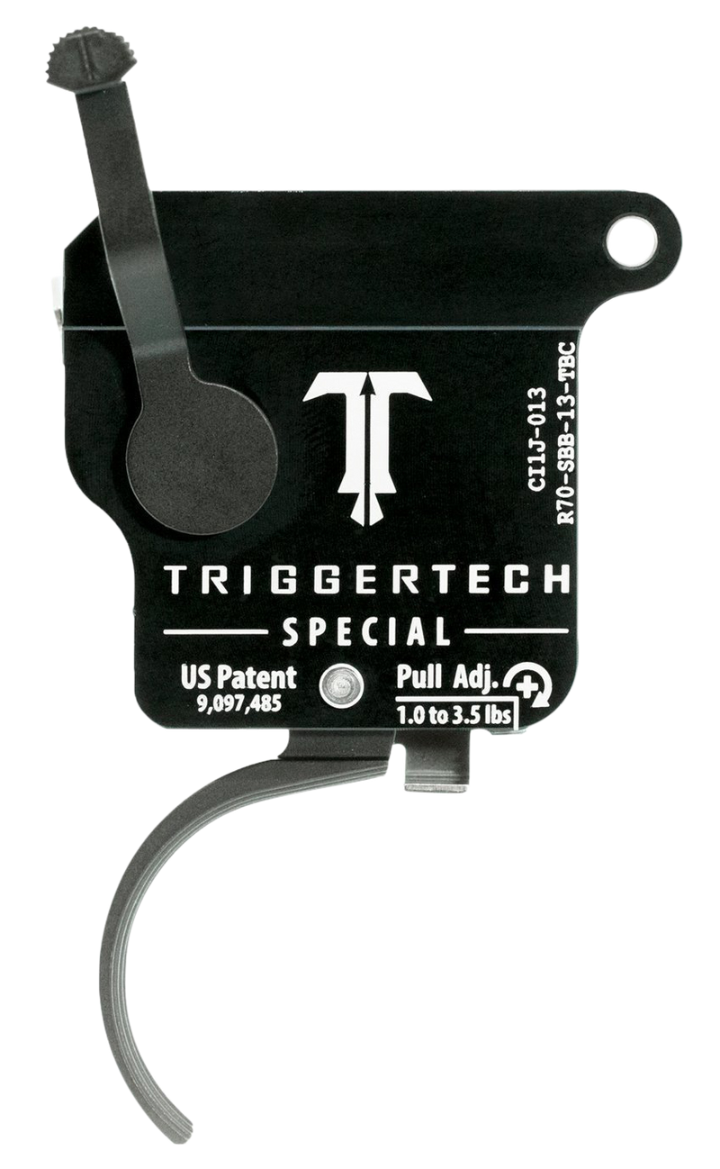TriggerTech Special Curved Single-Stage Trigger for Remington 700 Right Hand, Black - R70SBB13TBC