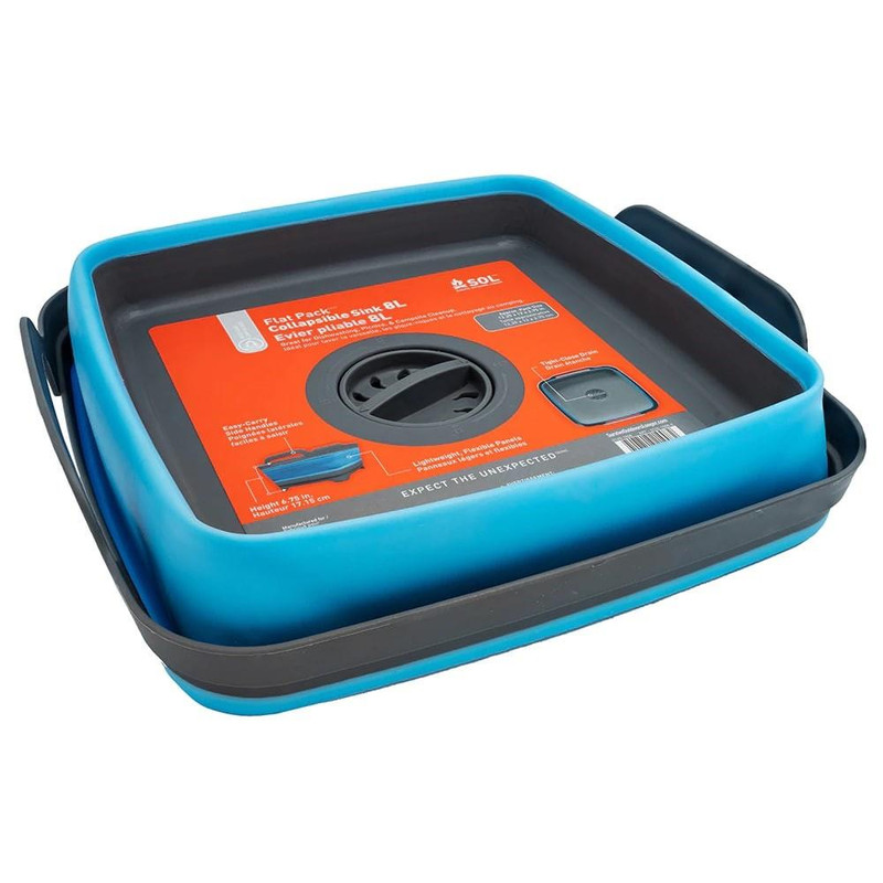 Survive Outdoors Longer Flat Pack Sink 8L, Blue - 0140-1008