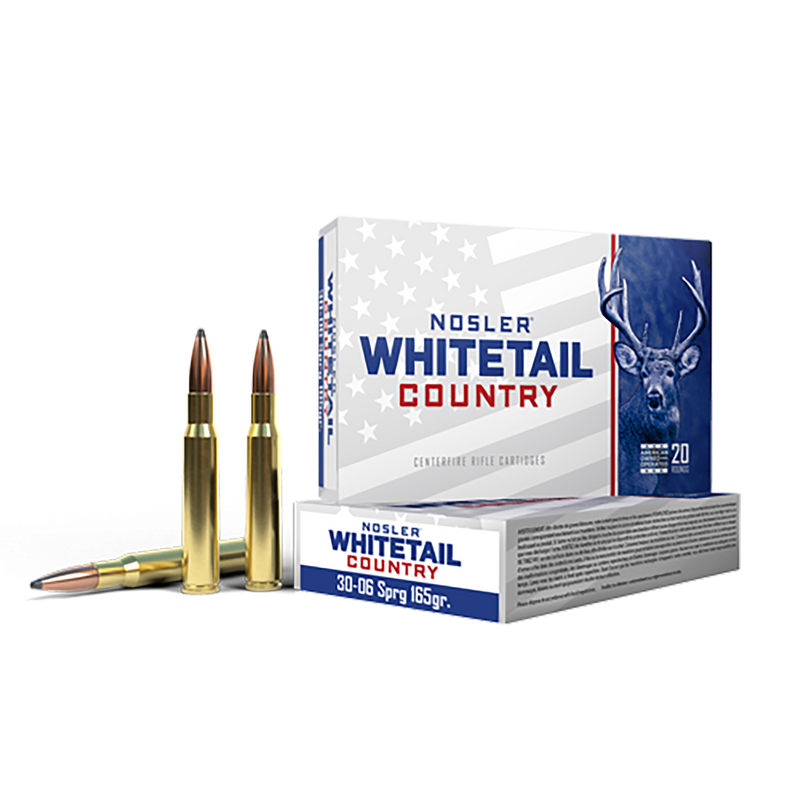 Nosler Whitetail Country 30-06 Springfield 165gr Soft Point Rifle Ammunition, 20rd Box - 40125