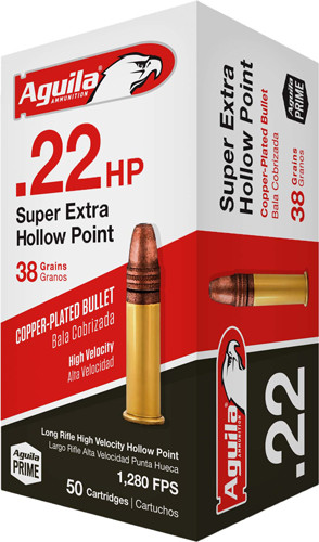 Aguila Super Extra Brass .22 LR 38gr Copper-Plated Hollow Point 2000 Round Case - AGU 1B220335
