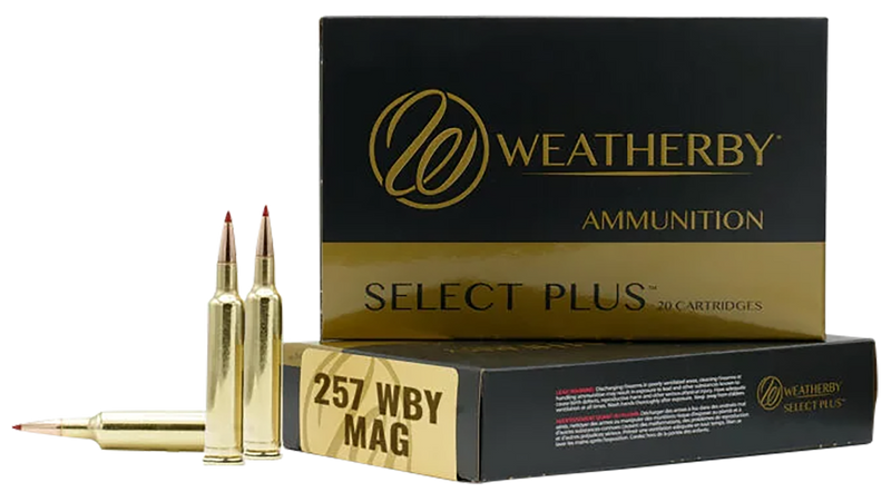 Weatherby Select Plus 257 WBY Mag 100gr Barnes Tipped TSX Lead Free Rifle Ammo, 20 Per Box - B257100TTSX