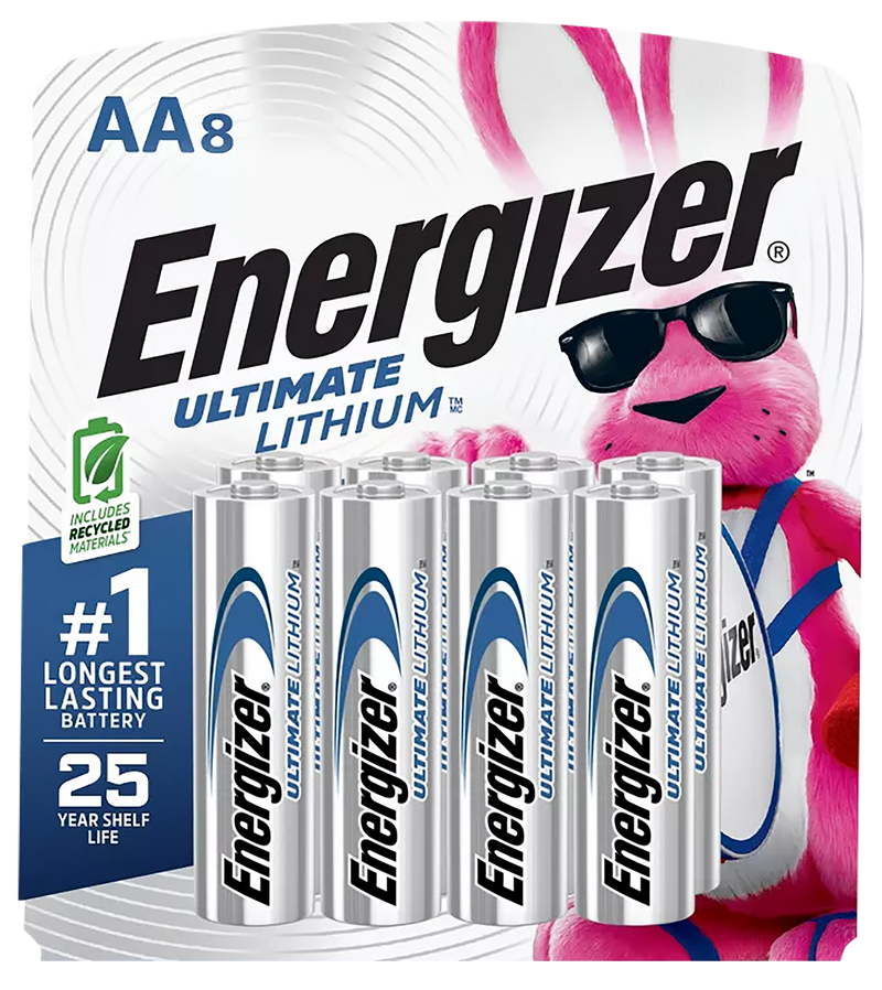 Energizer Ultimate Lithium AA Batteries 8-Pack - L91SBP8H3