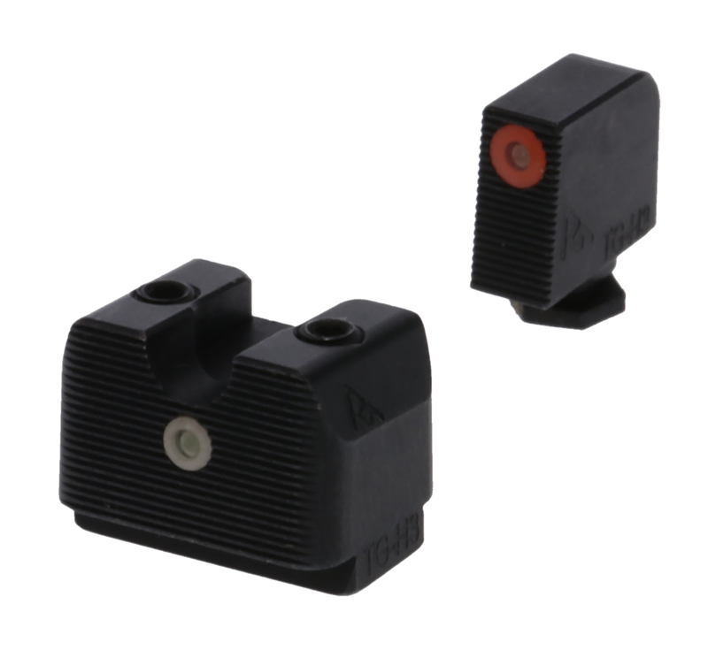Rival Arms In-Line MOS Night Sights for Glock 17/19 Green Tritium Orange Outline - RA4A231G