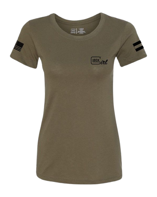 Glock Girl Flag Tee, Green - AP96371