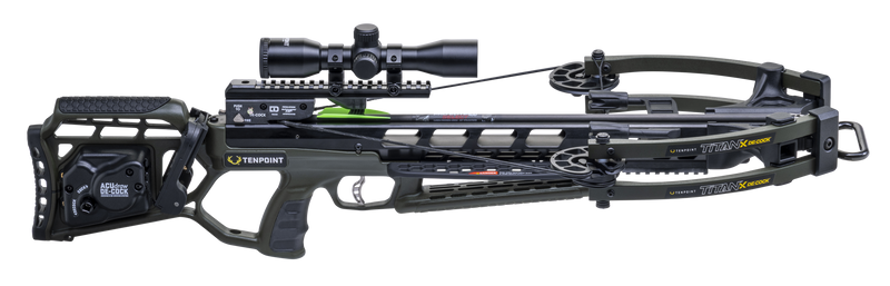 TenPoint Titan X Decock Crossbow with Pro-View 400 Scope, Moss Green - CB260471858
