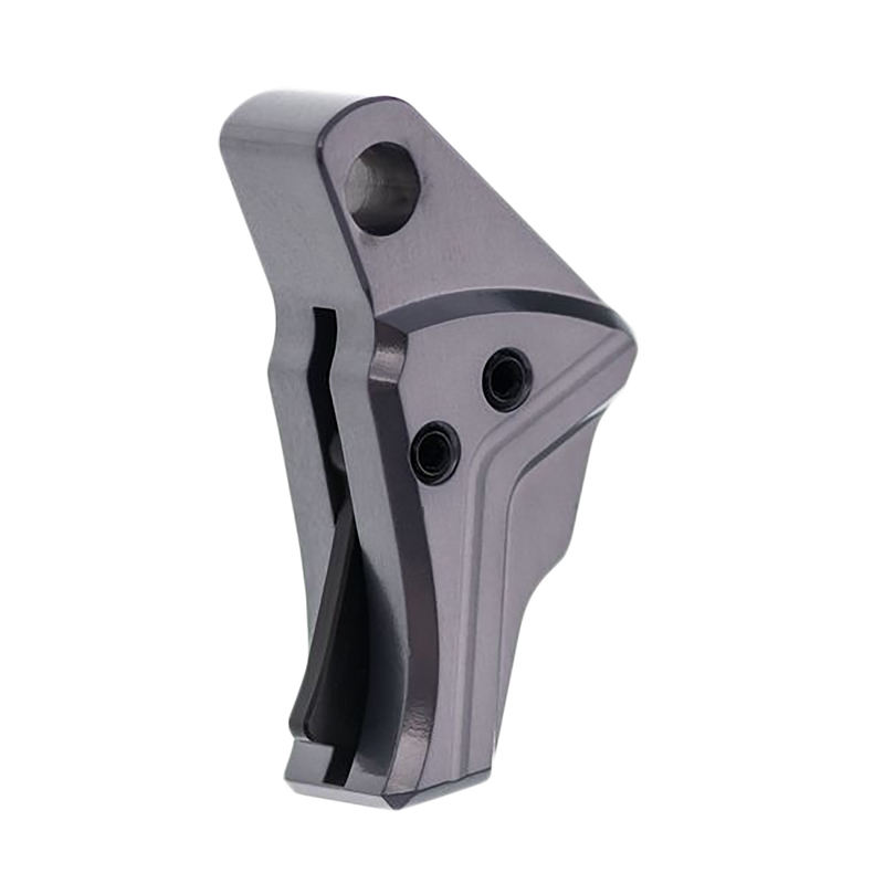Tyrant CNC Improved Tyrant Trigger System Trigger Shoe, Glock Gen 5, Grey/Black Anodized - TDGTRIG5GREYBLACK