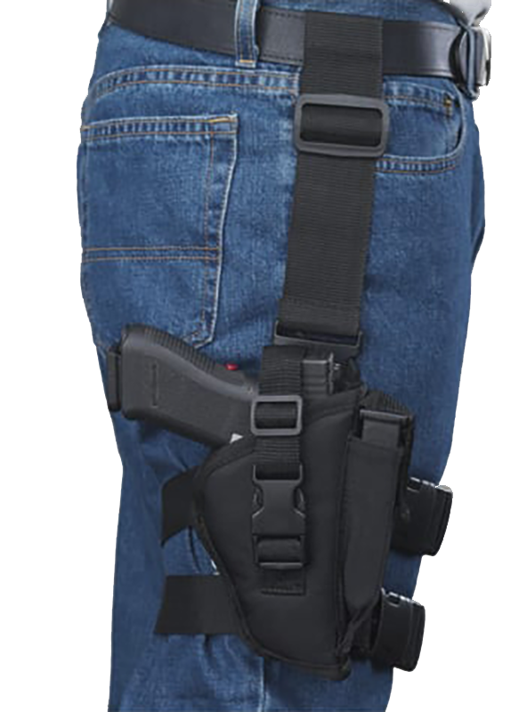Bulldog Tactical Leg Holster, Black - WTAC8R