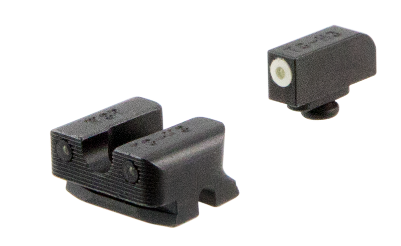 Truglo Tritium Pro Night Sights Green/White Outline Front Rear Walther CCP - TG231W3W
