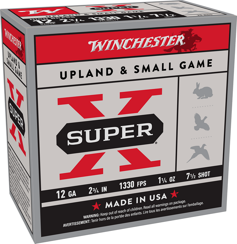 Winchester Super-X High Brass 12 Gauge 2.75" 1-1/4oz #7.5 Shot 25 Round Box - X127