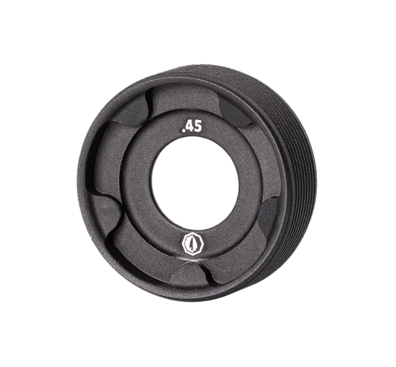 Rugged Suppressors Front Cap, 45 ACP, Black - FC004