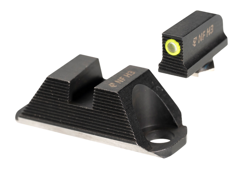 Night Fision GLK 19/45 Night Sights Yellow/Blank - GLK001230362YGZX