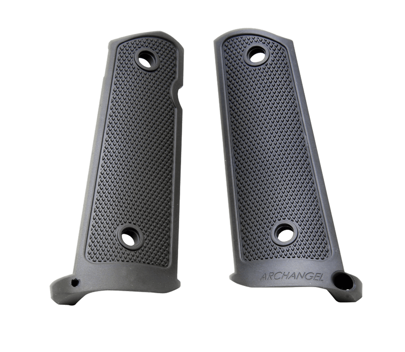 Archangel AA108 Grip Panels, Black Anodized Diamond Checkering - AA108