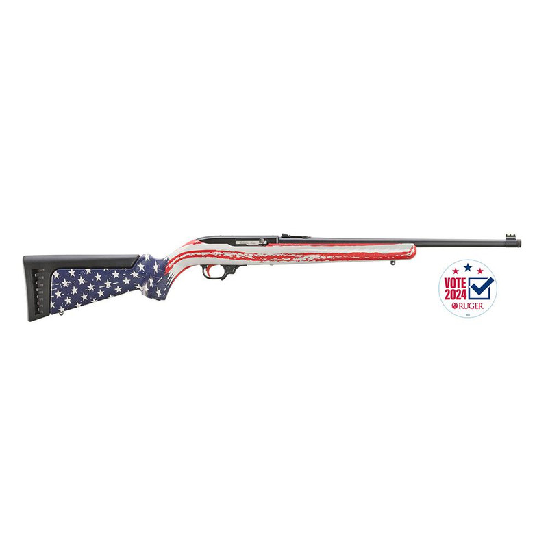 Ruger 10/22 Carbine .22 LR 18.5" 10rd Rifle, American Flag Camo - 31207