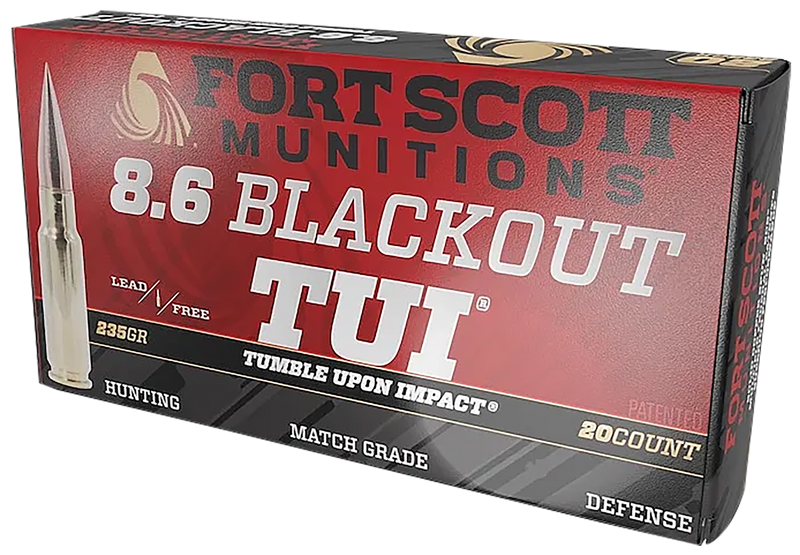 Fort Scott Munitions 8.6 Blackout 235gr TUI Solid Copper Rifle Ammunition - 86BLK235SCV1